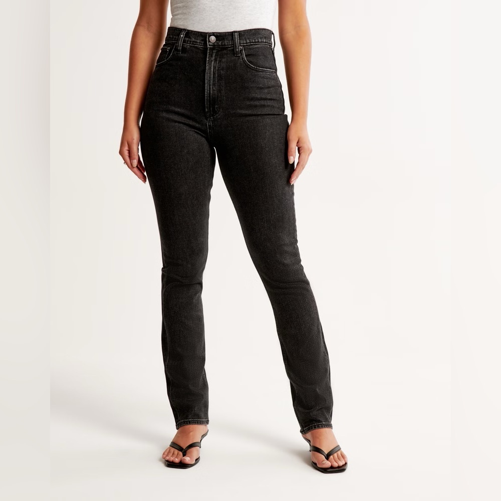 Abercrombie and Fitch Curve Love 90’s Slim Straight Ultra High Rise Jeans